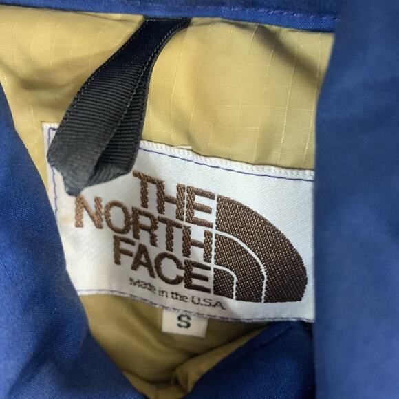 Vintage The North Face Puffer Vest Jacket Size Small Blue Brown Label Goose Down - Picture 4 of 10